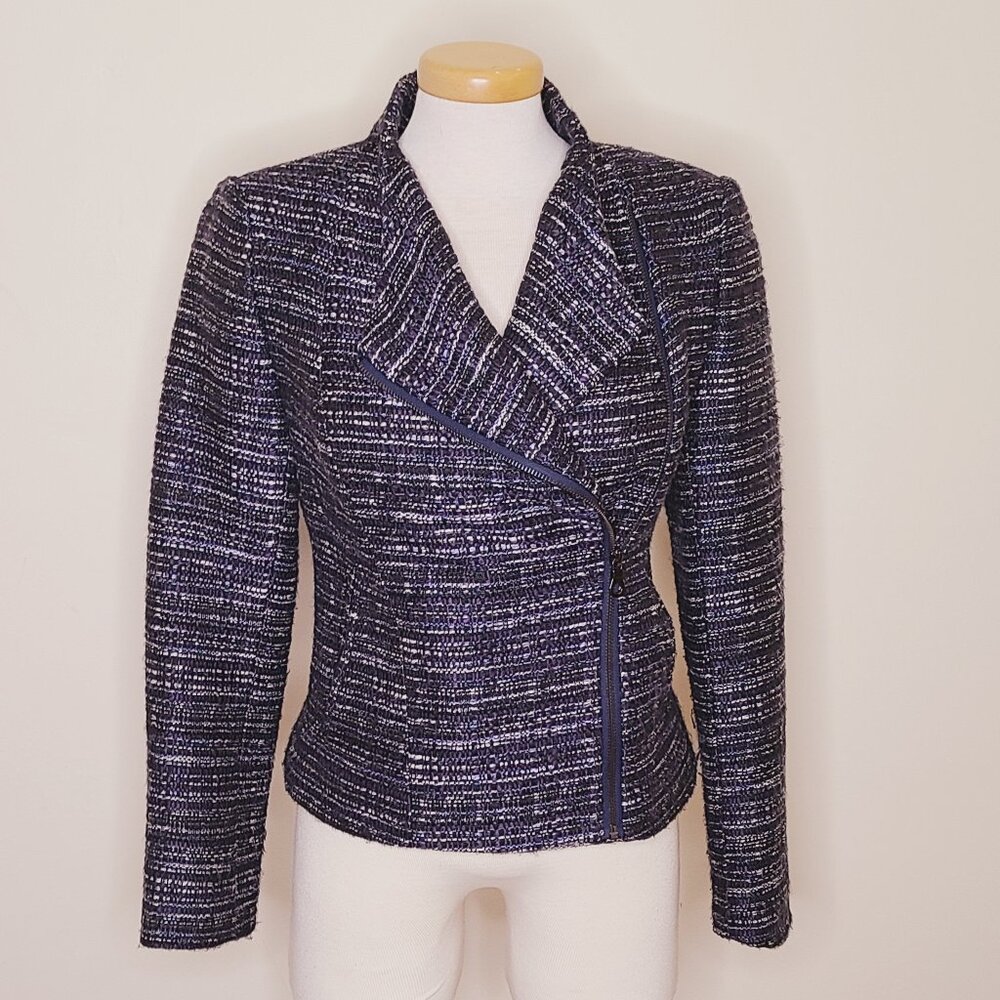 Banana Republic Tweed Moto Zip Jacket/Blazer